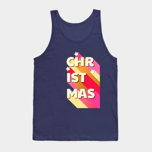 Christmas retro typography Tank Top